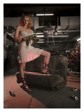 Hot Rod Pin-Up Girl Lámina giclée por David Perry Hot Rod Pin-Up Girl Lámina giclée por David Perry