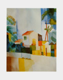 The Light-Coloured House, c.1914 Prints by Auguste Macke