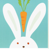Peek-a-Boo I, Rabbit Stretched Canvas Print by Yuko Lau