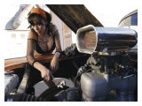 Hot Rod Pin-Up Girl Lámina giclée por David Perry Hot Rod Pin-Up Girl Lámina giclée por David Perry