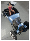 Hot Rod Pin-Up Girl Lámina giclée por David Perry