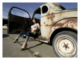 Hot Rod Pin-Up Girl Giclee Print by David Perry