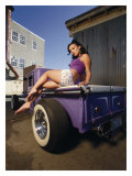 Hot Rod Pin-Up Girl Giclee Print by David Perry
