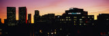 Skyscrapers in Century City Lit Up at Dusk, Beverly Hills, Los Angeles, California, USA Photographic Print by Panoramic Images 