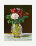 Vase with Peonies Pósters por Édouard Manet
