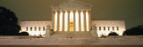 Supreme Court Building Illuminated at Night, Washington DC, USA Photographic Print by Panoramic Images 