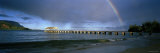 Rainbow over a Pier, Hanalei, Kauai, Hawaii, USA Photographic Print by Panoramic Images 