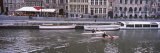 Two People Kayaking in Leie River, Graslei, Ghent, Belgium Photographic Print by Panoramic Images 