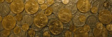 Close-Up of Assorted Gold and Silver Coins, Sacramento, California, USA Fotografie-Druck von Panoramic Images 