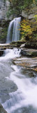 Stream Flowing Below a Waterfall, Eagle Cliff Falls, Montour Falls, Havana Glen, New York, USA Photographic Print by Panoramic Images 