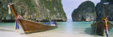 Panoramic Images - Longtail Boats Moored on the Beach, Mahya Beach, Ko Phi Phi Lee, Phi Phi Islands, Thailand - Fotografik Baskı