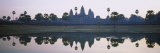 Reflection of Temples and Palm Trees in a Lake, Angkor Wat, Cambodia Photographic Print by Panoramic Images 