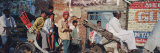 Passenger Sitting on a Rickshaw and Going to River Ganges, Varanasi, Uttar Pradesh, India Photographic Print by Panoramic Images 
