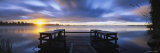 Pier at Dusk, Vuoksi River, Imatra, Finland Lámina fotográfica por Panoramic Images Pier at Dusk, Vuoksi River, Imatra, Finland Lámina fotográfica por Panoramic Images