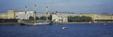 Boat Docked at a Riverbank, Neva River, St. Petersburg, Russia Photographic Print by Panoramic Images 