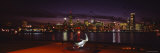 Buildings Lit Up at the Waterfront, Lake Michigan, Chicago, Illinois, USA Photographic Print by Panoramic Images 