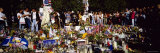 People Standing in Front of Offerings at a Memorial, New York City, New York, USA Lámina fotográfica por Panoramic Images
