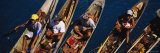 Five People in Canoes, North Sumatra, Indonesia Photographic Print by Panoramic Images 