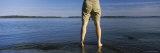 Person Standing in Water, Lake Peilinen, Lieksa, Finland Lámina fotográfica por Panoramic Images