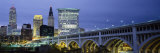 Detroit Avenue Bridge Lit Up at Dusk, Cleveland, Ohio, USA Photographic Print by Panoramic Images 