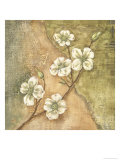 Burlap Dogwood Blossom Giclee Print by Tina Chaden