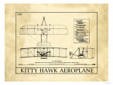 Kitty Hawk Aeroplane Digitálně vytištěná reprodukce