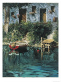Garden by the Water Giclee Print by Guido Borelli