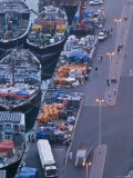 Aerial View of Dhow Wharves, Deira, Dubai, United Arab Emirates Photographic Print by Walter Bibikow