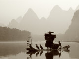 Cormorant fisherman on the Li River, Photographic Print