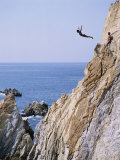 La Quebrada, Cliff Diver, Acapulco, Mexico Photographic Print by Steve Vidler