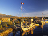 Floating Islands, Lake Titicaca, Peru Photographic Print by Peter Adams