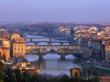 Ponte Vecchio and Arno River, Florence, Tuscany, Italy Photographie par Steve Vidler