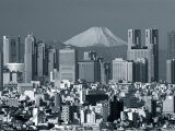 City Skyline and Mount Fuji, Tokyo, Honshu, Japan Photographic Print by Steve Vidler