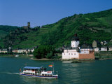Pfalz Castle and Rhine River, Kaub, Rhineland, Rhine Valley, Germany Photographic Print by Steve Vidler