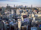 Shibuya Area Skyline with Shinjuku in the Background, Japan, Tokyo Photographic Print by Steve Vidler
