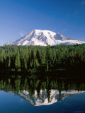 Mount Rainier National Park, Mount Rainier with Snow, Washington, USA Photographic Print by Steve Vidler