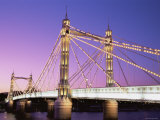 Albert Bridge, Chelsea, London, England Fotografie-Druck von Steve Vidler