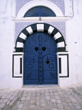 Blue Door, Sidi Bou Said, Tunisia Photographic Print by Jon Arnold