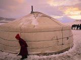 Yurts, Mongolia Photographie par Peter Adams