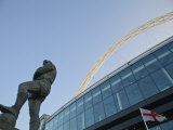 Bobby Moore Statue at Wembley Stadium, Brent, London, England Photographic Print by Jane Sweeney