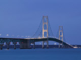 Mackinac Bridge, Straits of Mackinac Between Lakes Michigan and Huron, Michigan, USA Photographic Print by Walter Bibikow