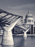 St. Paul's and Millennium bridge, London, England Photographic Print by Doug Pearson