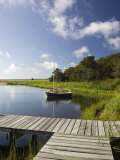 Sengekontacket Pond, Oak Bluffs, Martha's Vineyard, Massachusetts, USA Photographic Print by Walter Bibikow