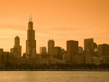 Lake Michigan and Skyline Including Sears Tower, Chicago, Illinois Photographic Print by Alan Copson