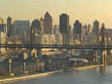 Roosevelt Island and Queensboro Bridge, New York, USA Fotografisk trykk av Walter Bibikow Roosevelt Island and Queensboro Bridge, New York, USA Fotografisk trykk av Walter Bibikow