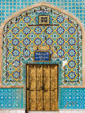 Tiling Around Door, Shrine of Hazrat Ali, Mazar-I-Sharif, Afghanistan Photographic Print by Jane Sweeney