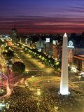 Obelisko, Avenida 9 de Julio, Buenos Aires, Argentina Photographie par Peter Adams