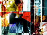 Abstract Computer and Keyboard Images Fotografisk tryk af Paul Cooklin