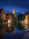 Belfort and River Dijver, Bruges, Flanders, Belgium Photographie par Alan Copson
