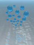 Abstract Blue Orbs Lámina fotográfica por Paul Cooklin